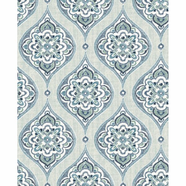 0038022 adele aqua damask wallpaper