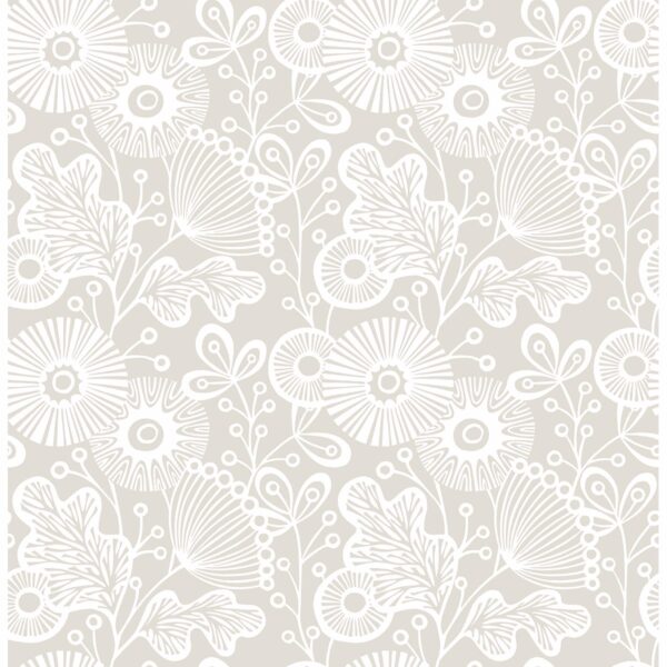 0038031 ana taupe floral wallpaper