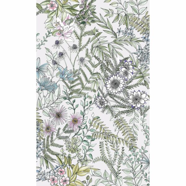 0038055 full bloom off white floral wallpaper