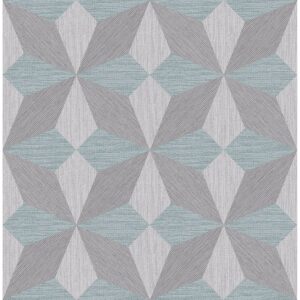 0038284 valiant aqua faux grasscloth geometric wallpaper