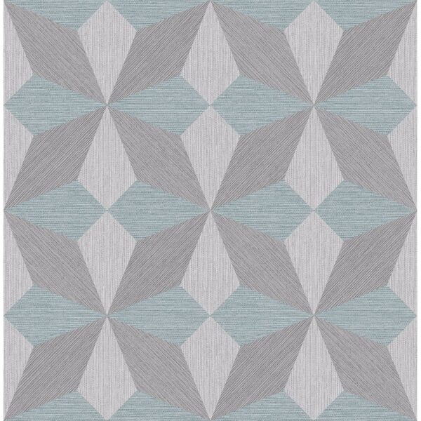 0038284 valiant aqua faux grasscloth geometric wallpaper