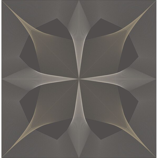 0038293 radius dark brown geometric wallpaper
