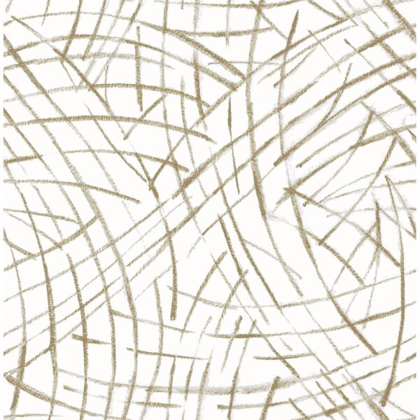 0038320 willy nilly gold brushstrokes wallpaper