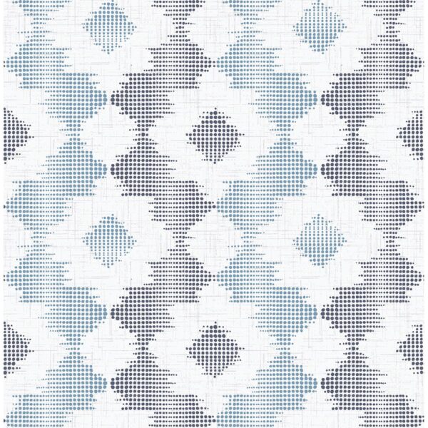 0038332 babylon blue abstract floral wallpaper