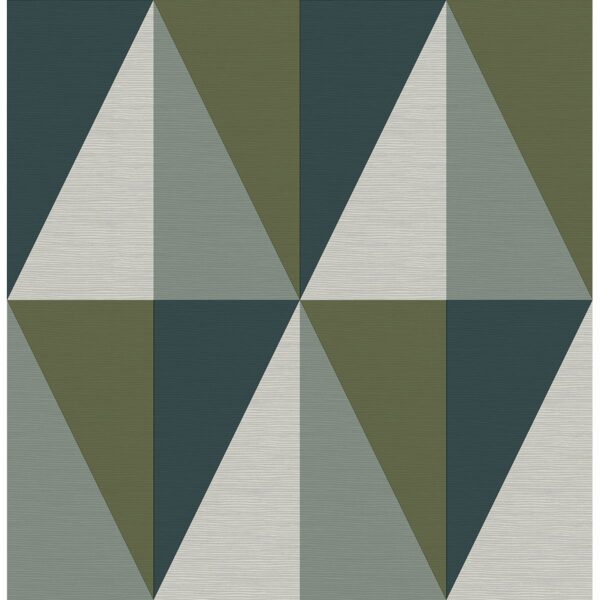 0038339 aspect green geometric faux grasscloth wallpaper