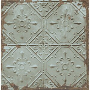 0038421 donahue turquoise tin ceiling wallpaper