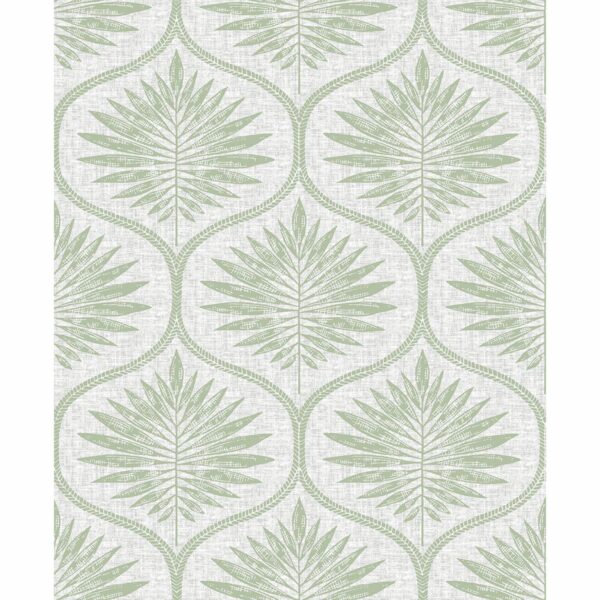 0041722 laurel light green ogee wallpaper