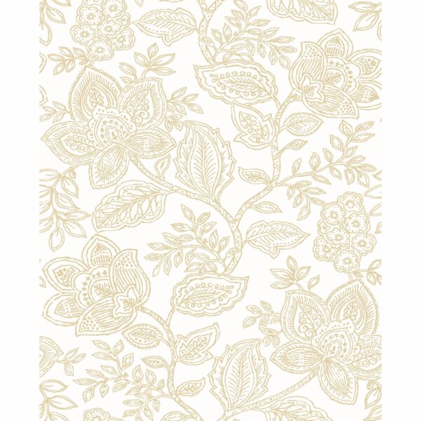 0041748 larkin khaki floral wallpaper