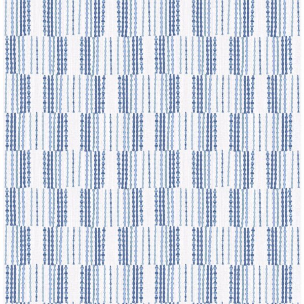0043859 burgen blue geometric linen wallpaper