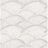 0043983 bennett charcoal dotted scallop wallpaper