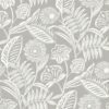 0045613 alma light grey tropical floral wallpaper
