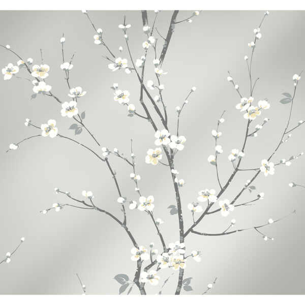 0051115 monterey silver mist floral branch wallpaper