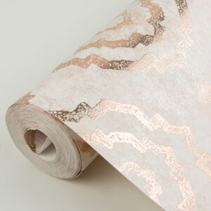 Uma Rose Gold Star Medallion Wallpaper