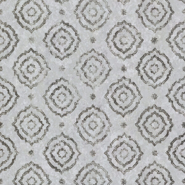 Uma Silver Star Medallion Wallpaper - Image 2