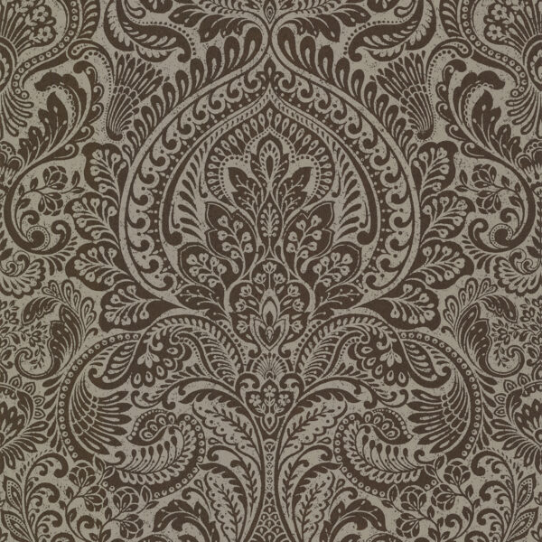 Artemis Bronze Floral Damask Wallpaper - Image 2