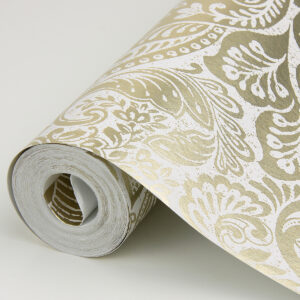Artemis Gold Floral Damask Wallpaper