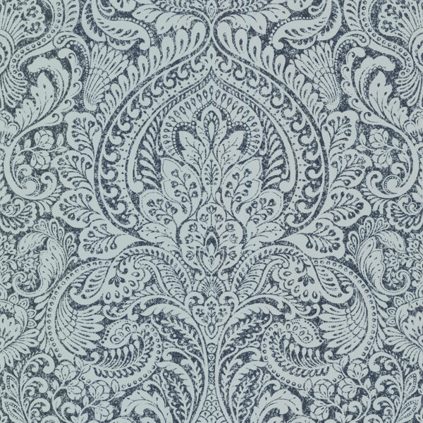 Artemis Sapphire Floral Damask Wallpaper - Image 2