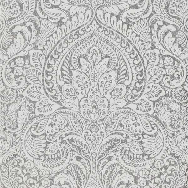 Artemis Silver Floral Damask Wallpaper - Image 2