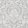 Artemis Platinum Floral Damask Wallpaper - Image 2