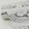 Artemis Platinum Floral Damask Wallpaper