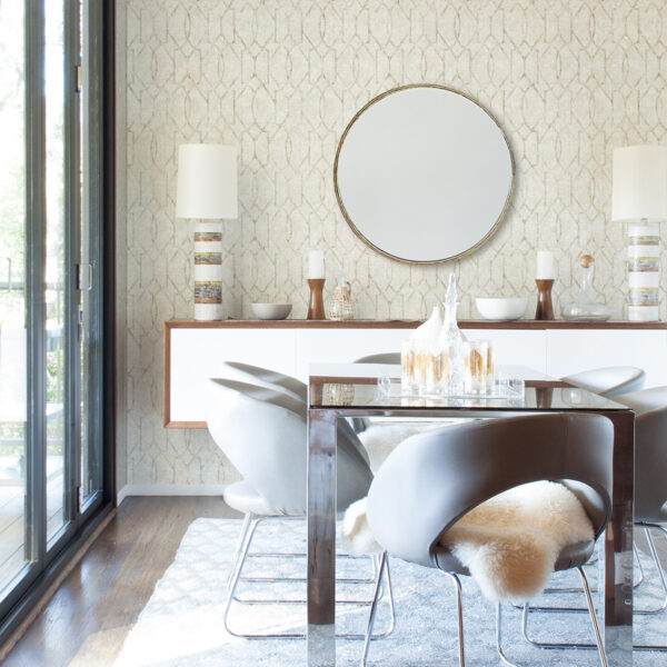 Ziva Cream Trellis Wallpaper - Image 3