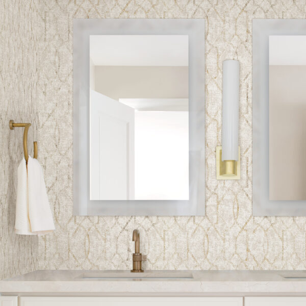 Ziva Gold Trellis Wallpaper - Image 3