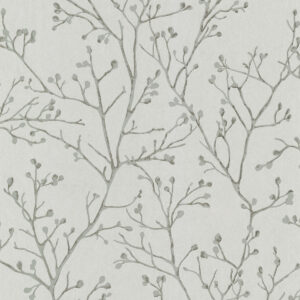 Koura Platinum Budding Branches Wallpaper