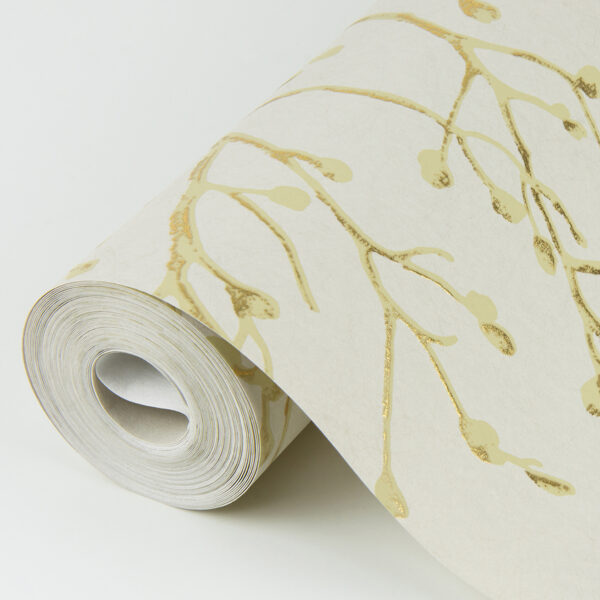 Koura Gold Budding Branches Wallpaper - Image 4