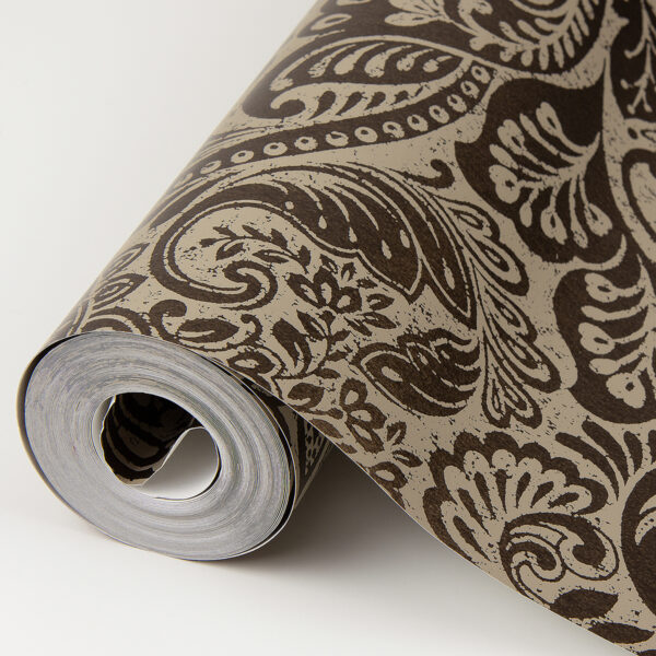 Artemis Espresso Floral Damask Wallpaper - Image 4