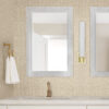 Maia Gold Faux Linen Wallpaper - Image 3