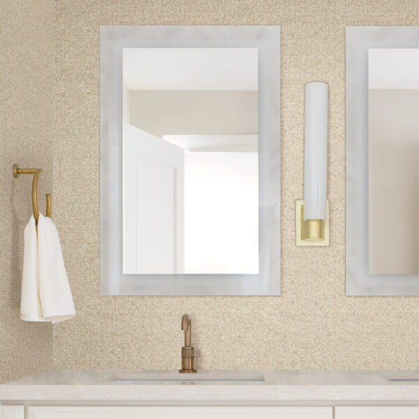 Maia Gold Faux Linen Wallpaper - Image 3