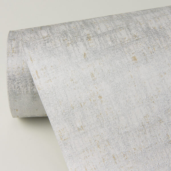 Zeke Silver Imitation Fabric Wallpaper