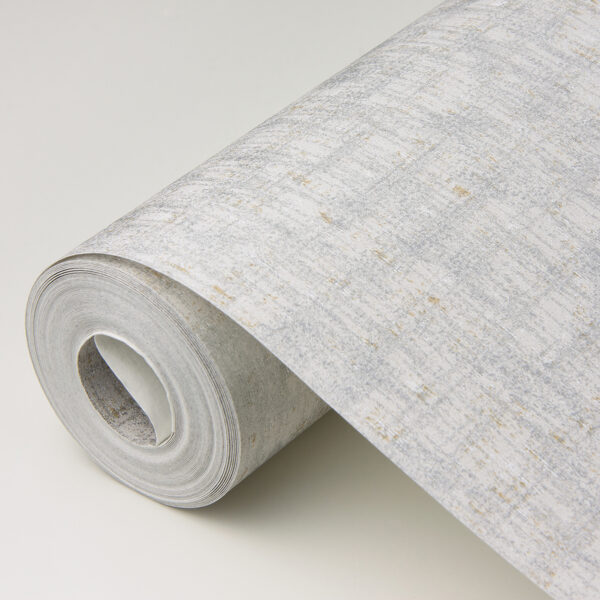 Zeke Silver Imitation Fabric Wallpaper - Image 4