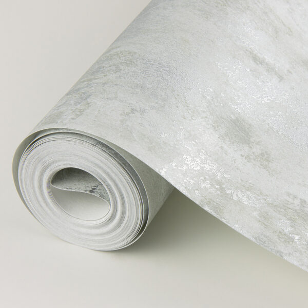 Deimos Silver Distressed Texture Wallpaper - Image 4