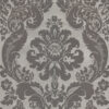 0053283 shadow grey flocked damask wallpaper