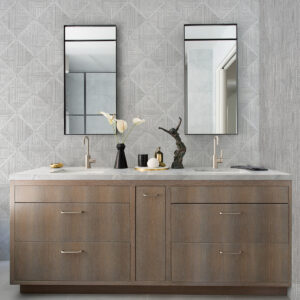 Cade Grey Geometric Wallpaper