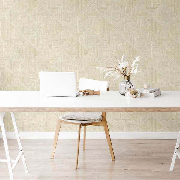 Cade Yellow Geometric Wallpaper - Image 2