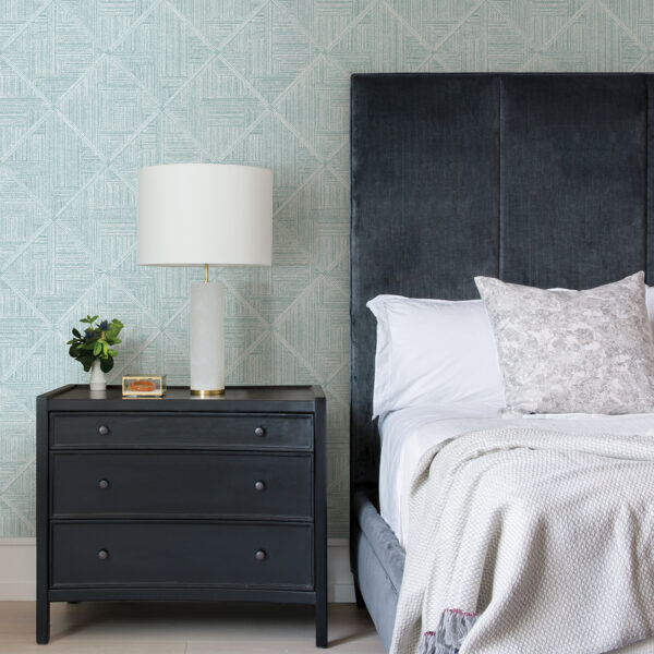 Cade Teal Geometric Wallpaper - Image 2