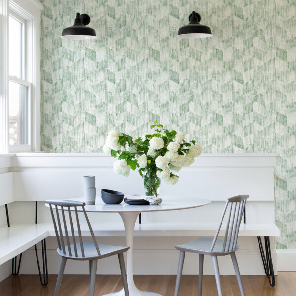 Demi Green Distressed Wallpaper - Image 2