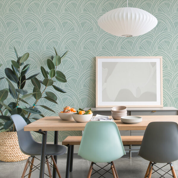 Farrah Green Geometric Wallpaper - Image 2