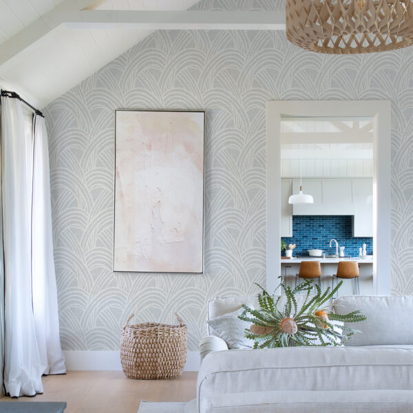 Farrah Grey Geometric Wallpaper - Image 2