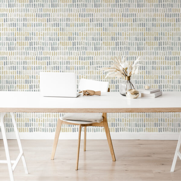 Brynne Yellow Watercolor Wallpaper - Image 2