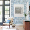 Brynne Indigo Watercolor Wallpaper - Image 2