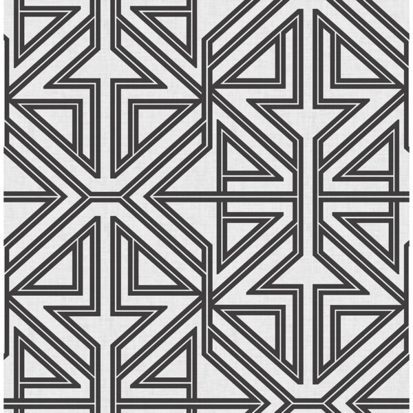 Kachel Black Geometric Wallpaper