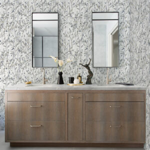 Leandra Grey Floral Trail Wallpaper