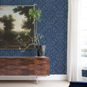 Felix Indigo Geometric Wallpaper