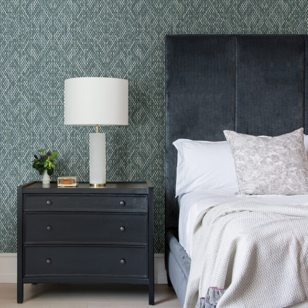 Felix Teal Geometric Wallpaper - Image 2