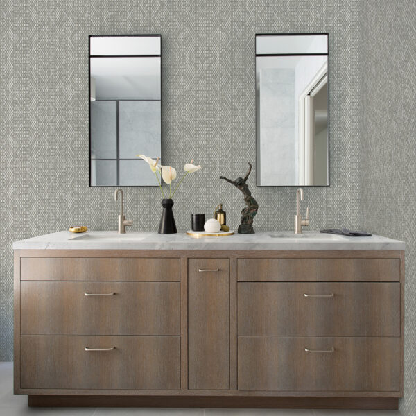 Felix Grey Geometric Wallpaper - Image 2