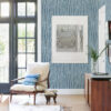Nazar Indigo Stripe Wallpaper - Image 2