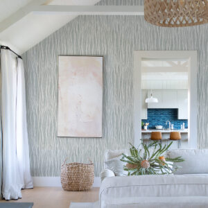 Nazar Light Grey Stripe Wallpaper